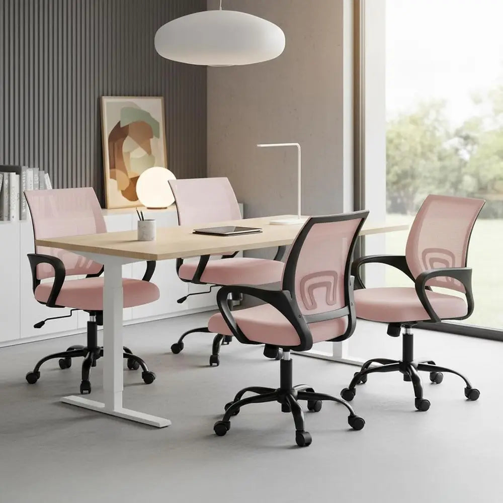 Oice Desk Chair - Ergonomic Back with Lumbar Support & Rocking e, Height Adjustable with ixed Armrest, or Home, Computer, Gaming
