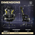 Big and Tall Gaming Chair for Adults, Ergonomic Office Chair with Footrest, Heavy Duty 350 lbs Capacity, High Back,, Customized